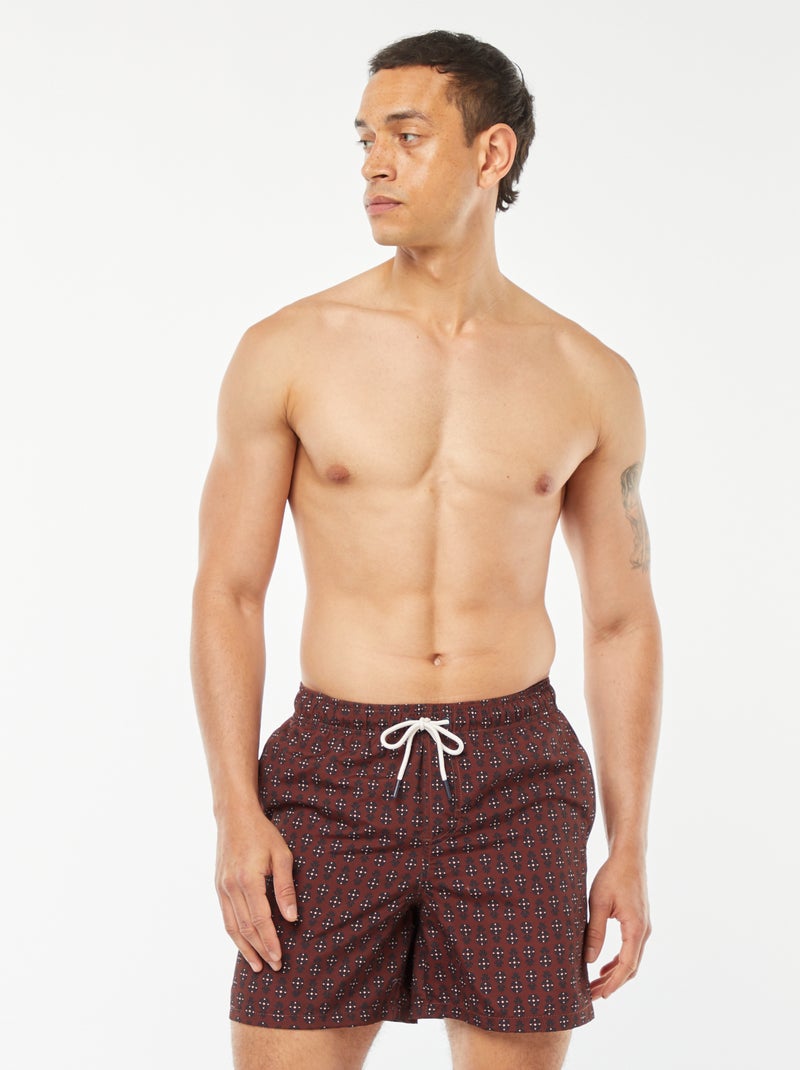 Zwemshort met ananasmotief GROEN - Kiabi