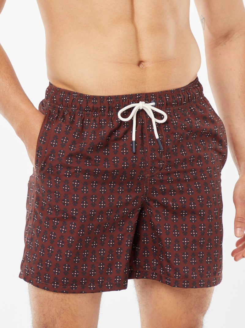 Zwemshort met ananasmotief GROEN - Kiabi