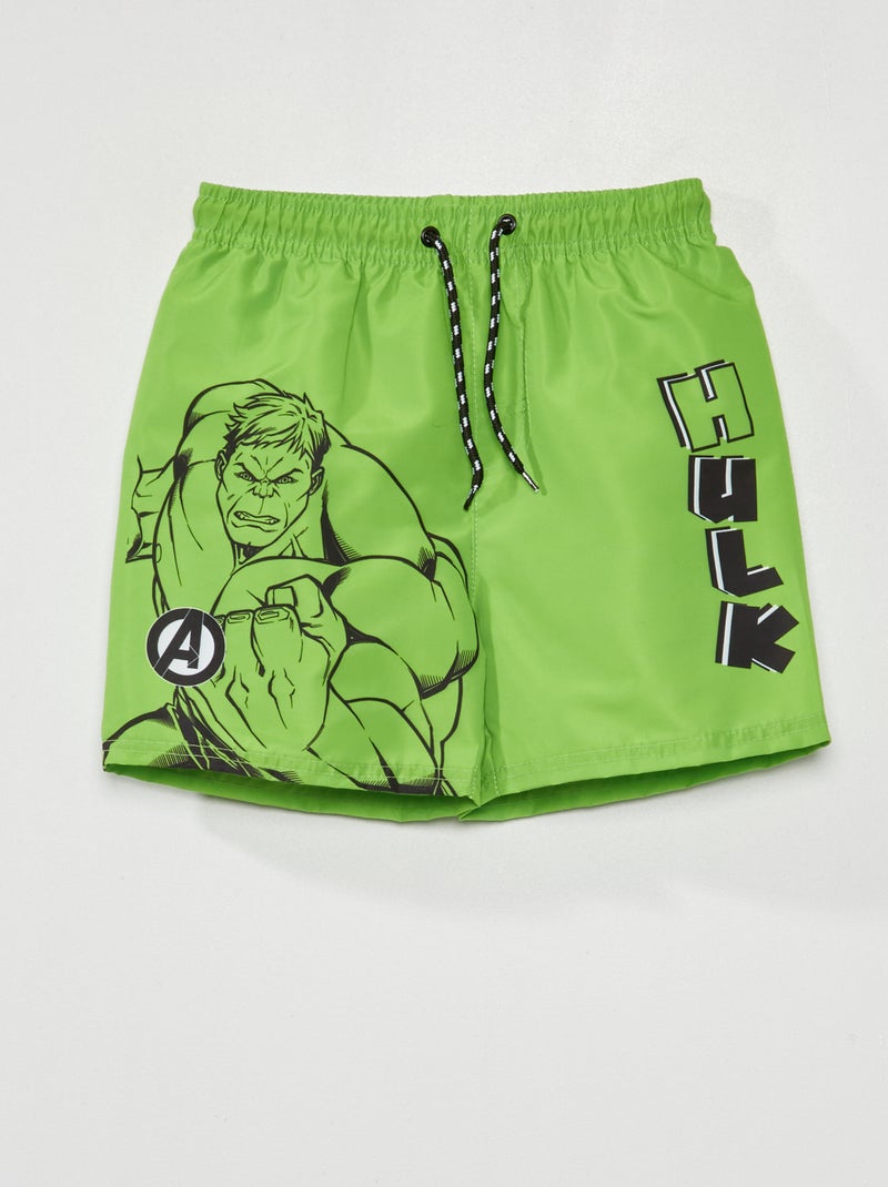 Zwemshort met 'Avengers'-print GROEN - Kiabi