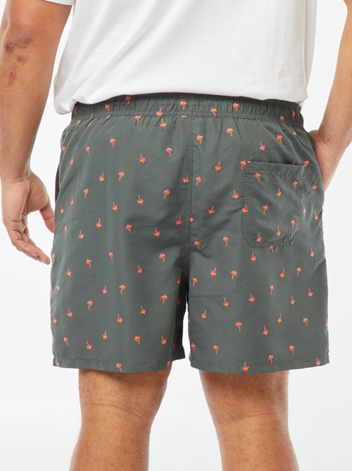 Zwemshort met geborduurde motiefjes - Kiabi