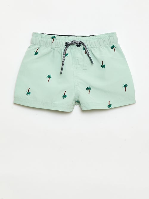 Zwemshort met 'kreeft' borduursels - Kiabi