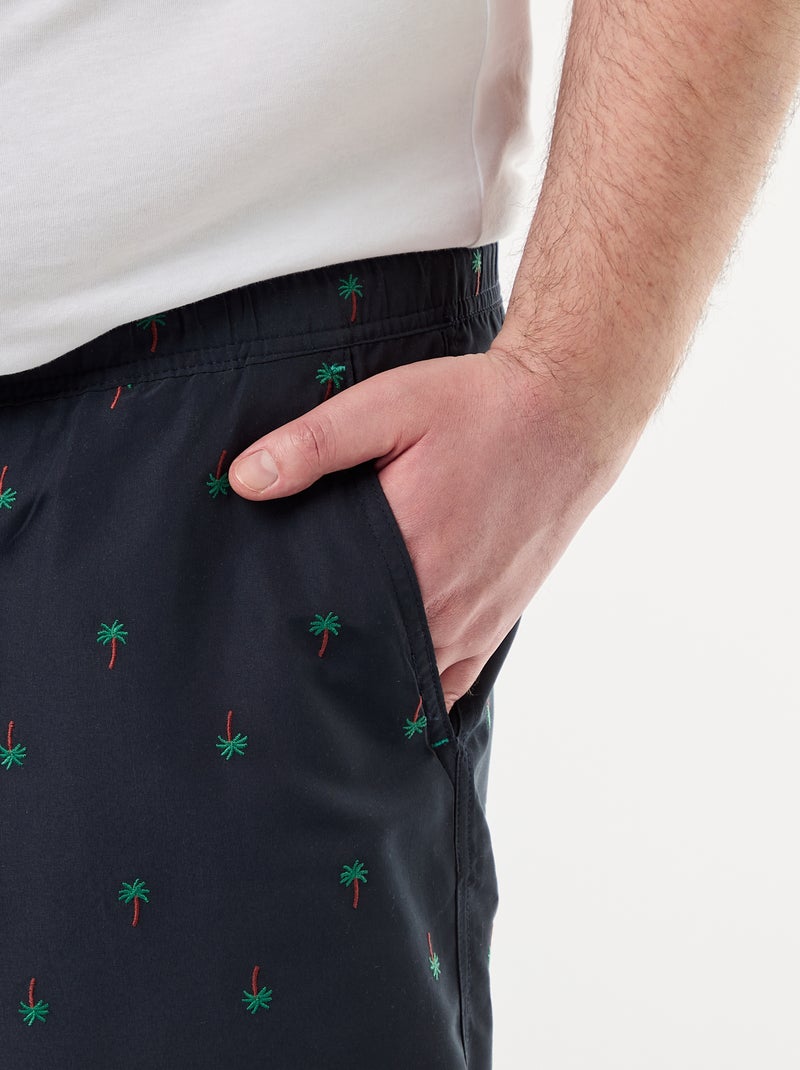 Zwemshort met motief Blauw - Kiabi