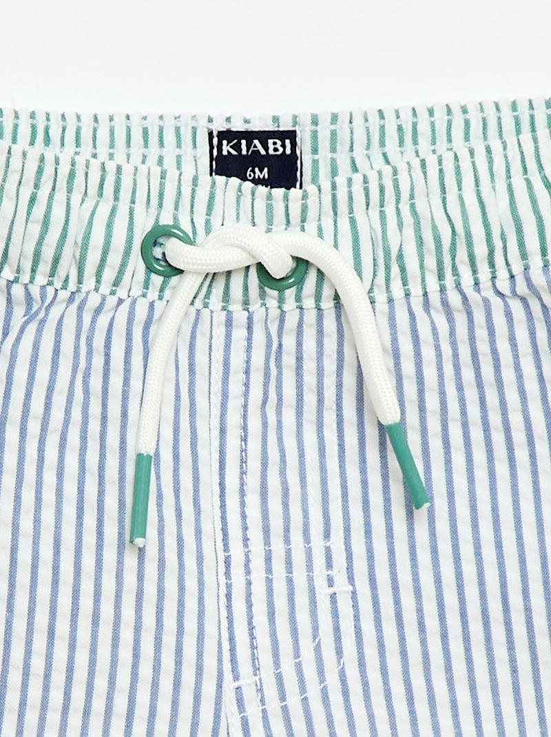 Zwemshort met motief Blauw - Kiabi