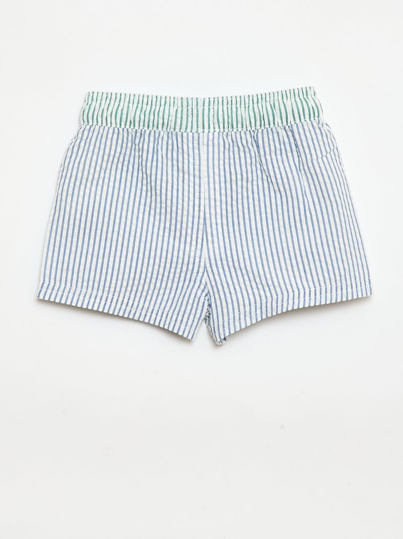 Zwemshort met motief Blauw - Kiabi