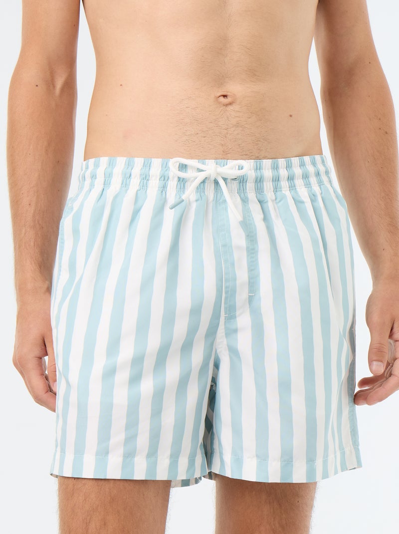 Zwemshort met motief Blauw - Kiabi