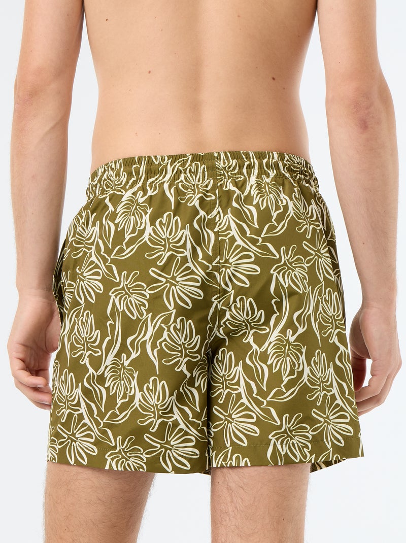 Zwemshort met motief Groen - Kiabi
