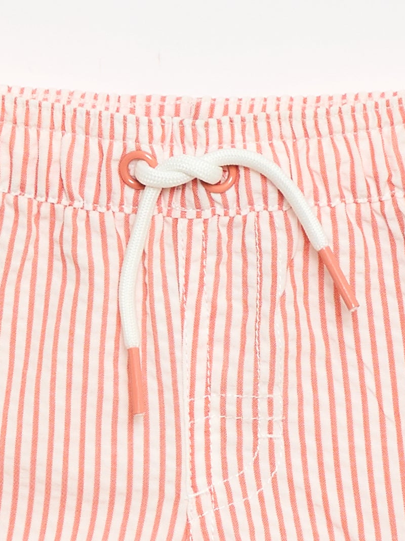 Zwemshort met motief Rood - Kiabi
