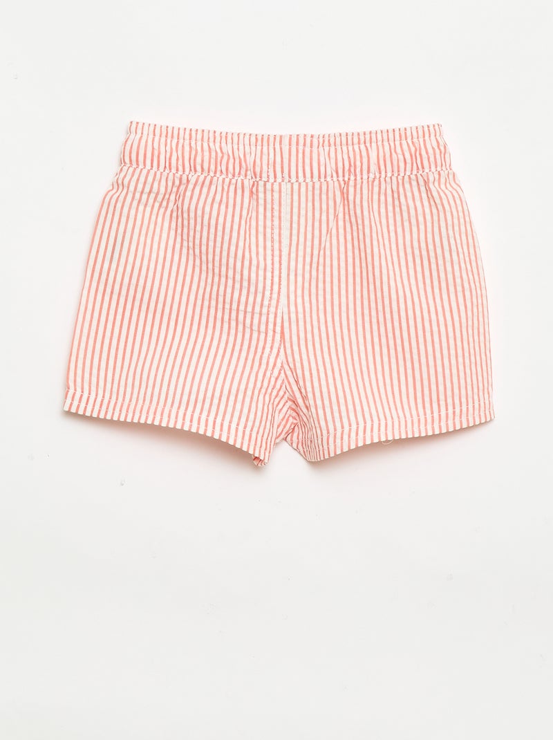 Zwemshort met motief Rood - Kiabi