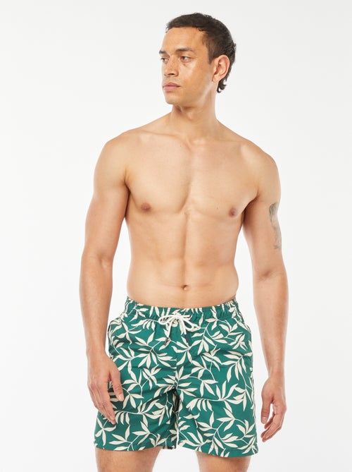 Zwemshort met palmmotief - Kiabi