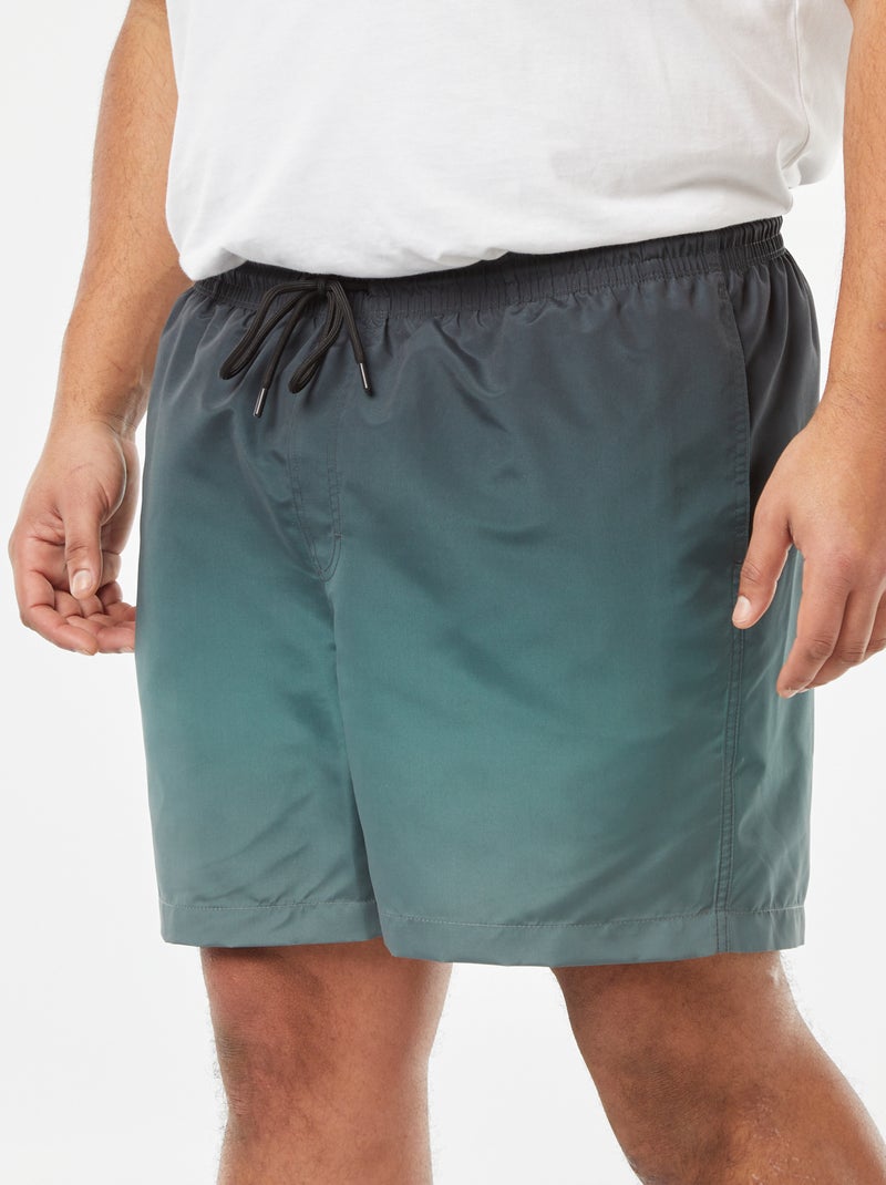 Zwemshort met tie-dyeprint GROEN - Kiabi