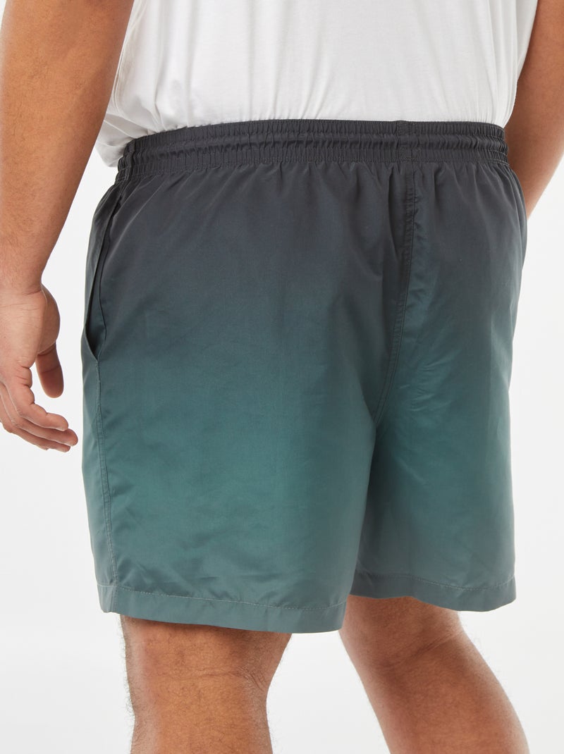 Zwemshort met tie-dyeprint GROEN - Kiabi