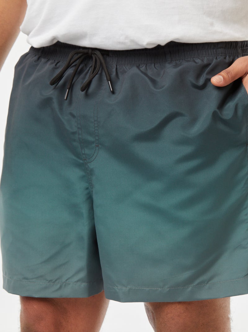 Zwemshort met tie-dyeprint GROEN - Kiabi