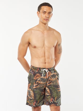 Zwemshort met tropische print