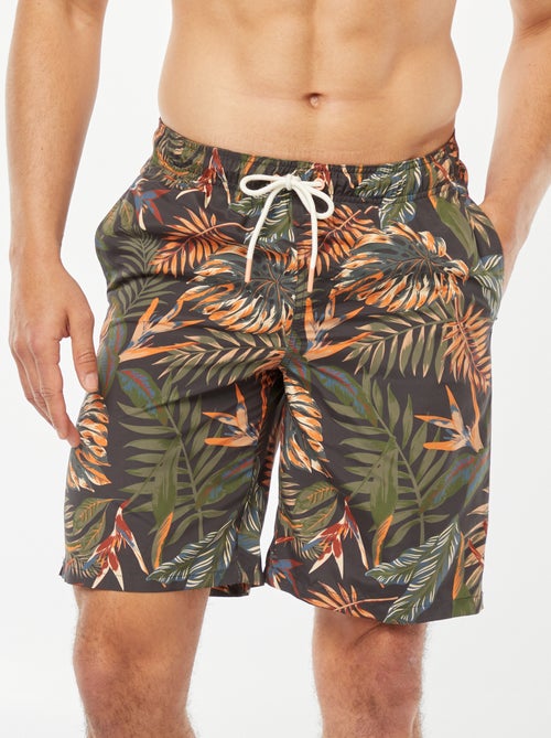 Zwemshort met tropische print - Kiabi