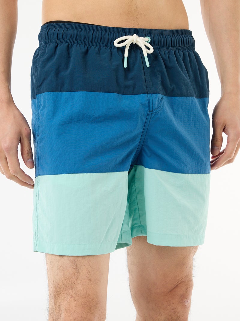 Zwemshort met zakken Blauw - Kiabi