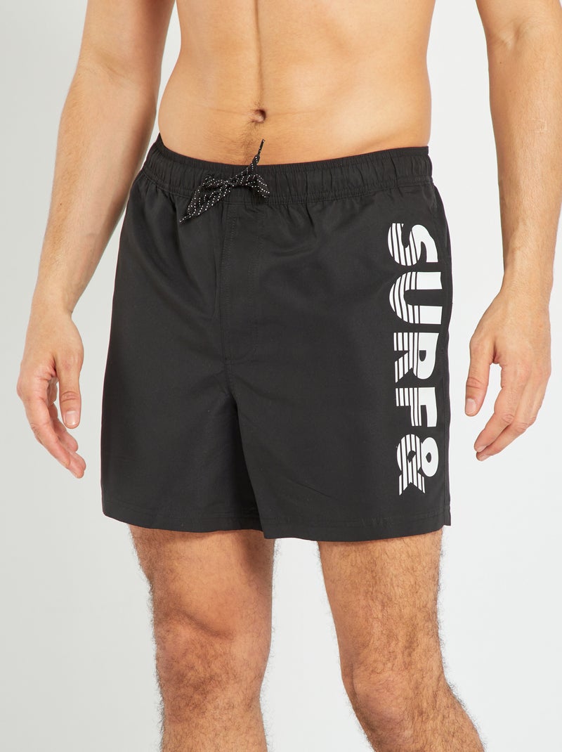Zwemshort van 'Produkt' ZWART - Kiabi