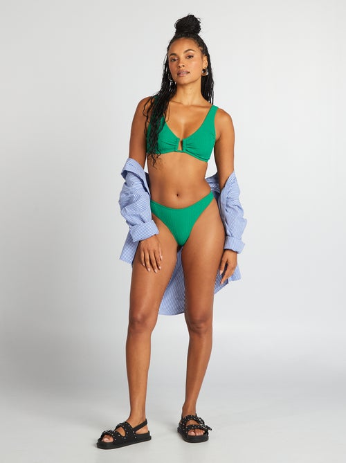 Zwemtanga van gewafelde stof - Kiabi